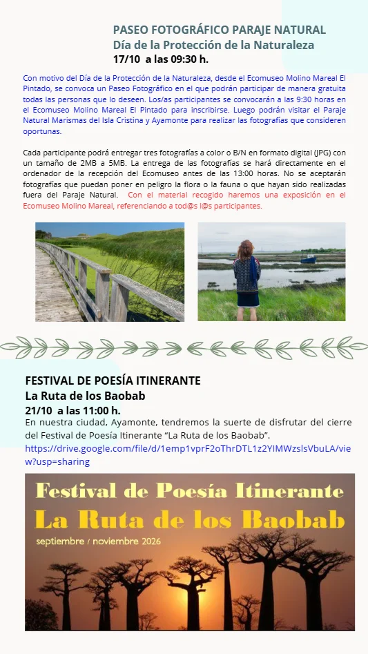 FESTIVAL DE POESÍA ITINERANTE: LA RUTA DE LOS BAOBAB